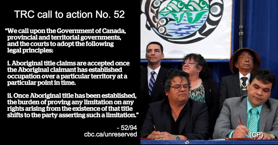 Truth and Reconciliation Commission (TRC) Call to Action #52