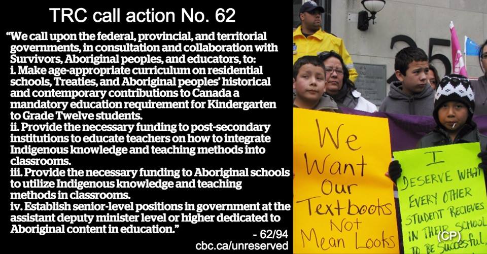 Truth and Reconciliation Commission (TRC) Call to Action #62