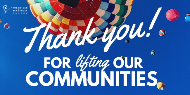 National Volunteer Week 2019 banner: Thank you for lifting our communities!