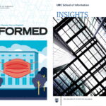 Covers of newsletters from iSchools at uToronto and UBC