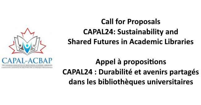 Call for Proposals: CAPAL24: Sustainability and Shared Futures in Academic Libraries