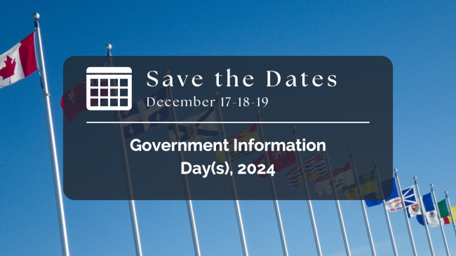 Save the dates: Government Information Day(s), 2024