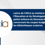 Lettre de l’APLA au ministre de l’Éducation et du Développement de la petite enfance du Nouveau-Brunswick concernant les coupes budgétaires dans les bibliothèques scolaires