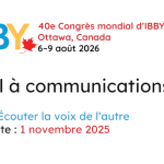 Appel à communications : 40e Congrès mondial IBBY (Ottawa)