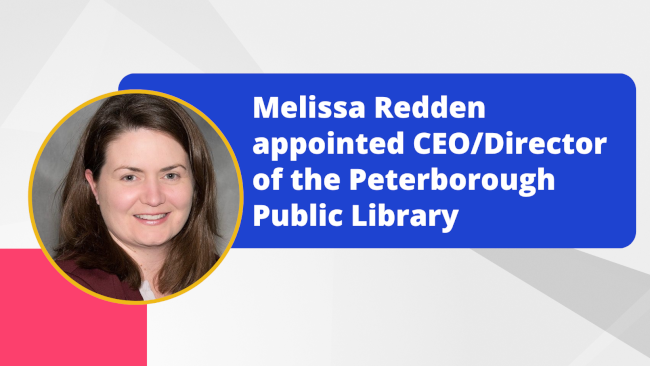 Melissa Redden appointed CEO/Director of the Peterborough Public Library