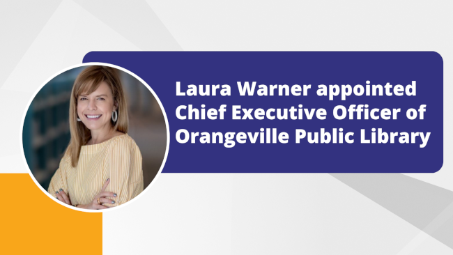 Laura Warner appointed Chief Executive Officer of Orangeville Public Library