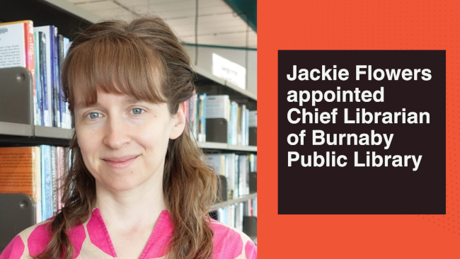 Jackie Flowers appointed Chief Librarian of Burnaby Public Library